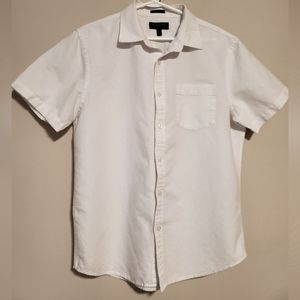Banana Republic Men's Large White Linen/Cotton Shirt